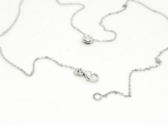 Collier Collier Or blanc Diamant 58 Facettes 579045RV