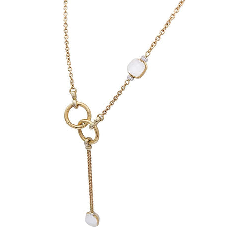 Collier Collier Pomellato, "Nudo", or rose, diamants, nacres blanches, topazes blanches. 58 Facettes 32762