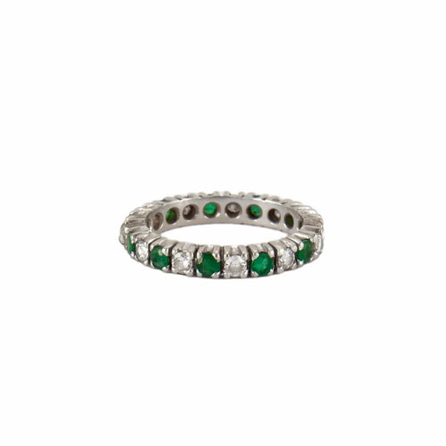 Bague ALLIANCE AMERICAINE, DIAMANTS & EMERAUDES 58 Facettes BO/230004 STA