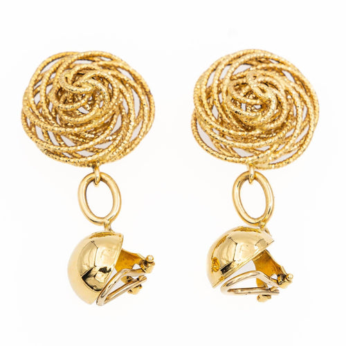 Boucles d'oreilles Boucles d'oreilles Pendantes Or jaune 58 Facettes 1599687CN