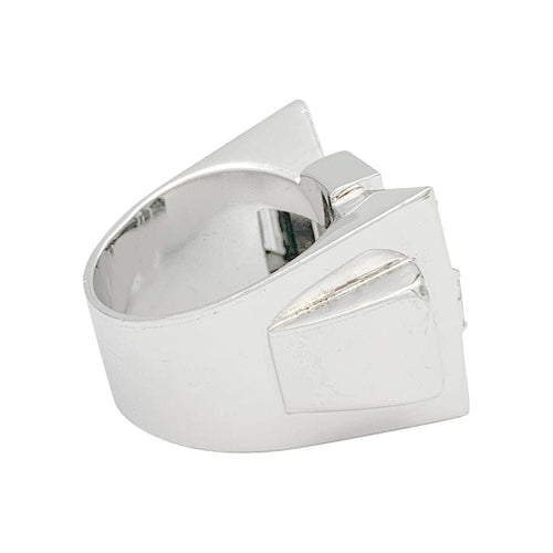 Bague 57 Bague Tank en platine et diamants. 58 Facettes 31424