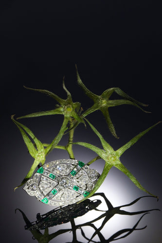Broche Broche diamant et émeraude 58 Facettes 22304-0133