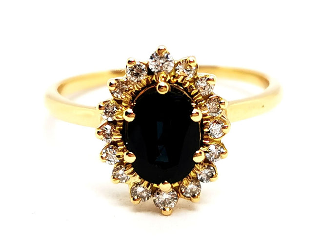 Bague 62 Bague Fleur Or jaune Saphir 58 Facettes 1696106CN