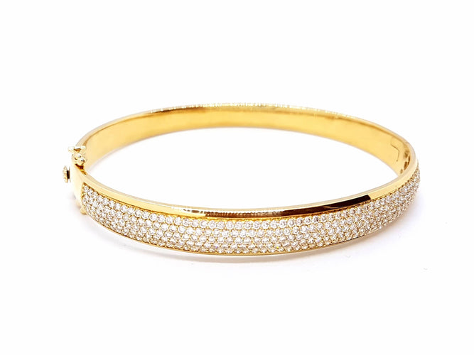 Bracelet Bracelet Jonc Or jaune Diamant 58 Facettes 05872CD