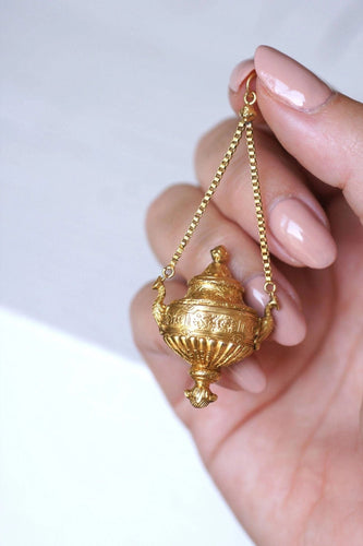 Pendentif Pendentif urne vinaigrette ancien 58 Facettes