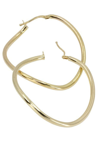 Boucles d'oreilles CRÉOLES MODERNES OVALES 58 Facettes 042591