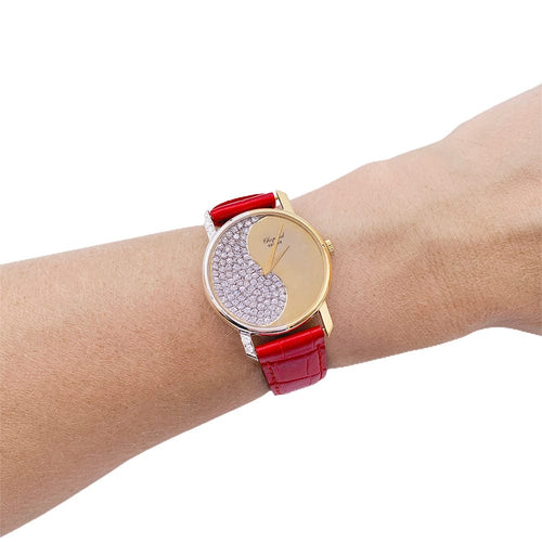 Montre Montre Chopard, or jaune, or blanc, diamants. 58 Facettes 32758