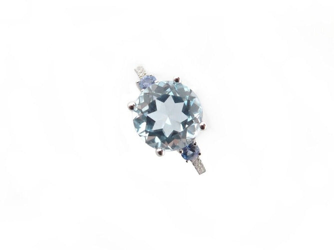 Bague 53 bague ISABELLE LANGLOIS macaron r503 53 or blanc 18k diamant 58 Facettes 254239