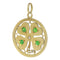 Pendentif Pendentif trèfle à quatre feuilles Art déco Grenats démantoïdes Diamants 58 Facettes 23102-0011