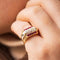 Bague Bague tank en or rose et diamants 58 Facettes 5614