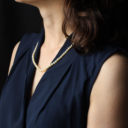 Collier Collier ancien perles de culture en chute 58 Facettes 15-388