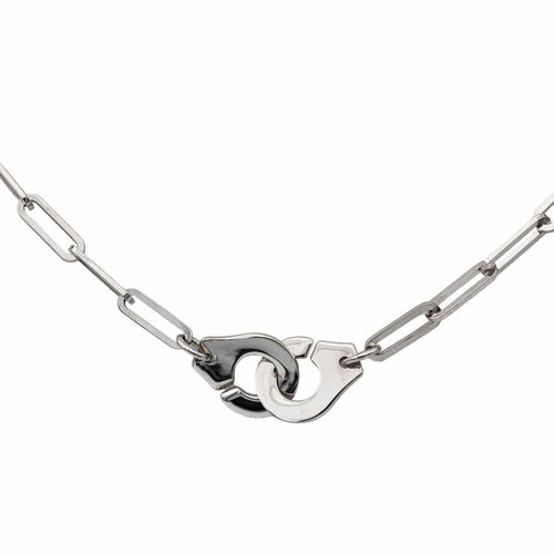 Collier Dinh Van Collier Menottes Or blanc 58 Facettes 2882883RV