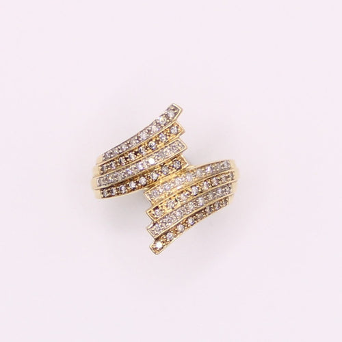 Bague Bague Pavage Diamants en Toi & Moi 58 Facettes
