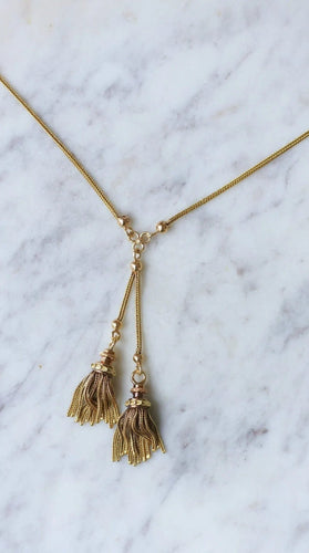 Collier Collier trois ors négligé pompons 58 Facettes