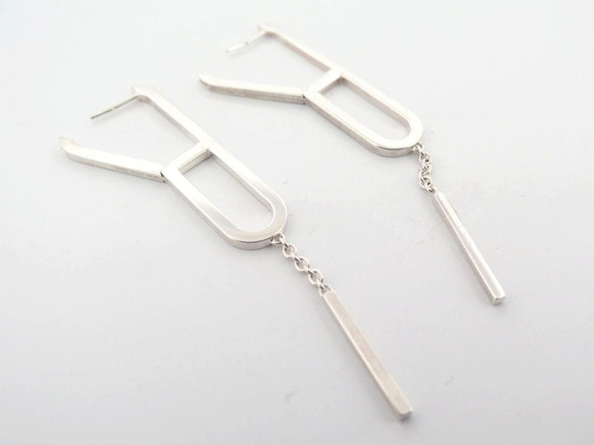 Boucles d'oreilles boucles d'oreilles HERMES ever chaine d'ancre mm en argent 925 s 58 Facettes 254022