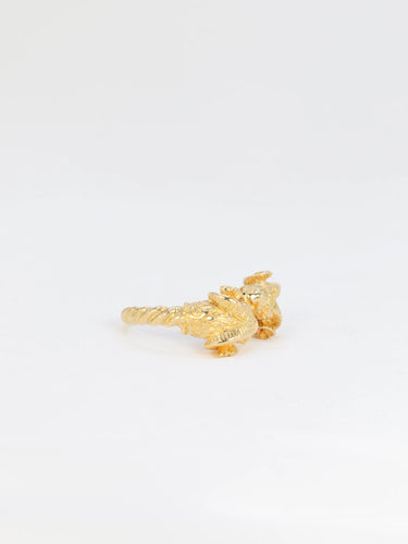 Bague 47 Bague LALAOUNIS tête de béliers Or jaune 58 Facettes 733