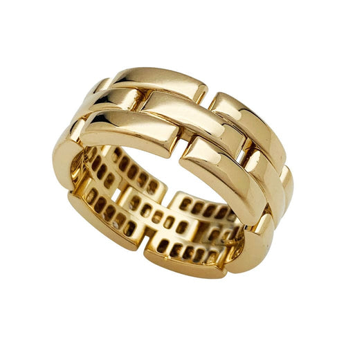 Bague 54 Bague Cartier "Maille Panthère" or jaune et diamants. 58 Facettes 31001