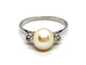 Bague 57 Bague Or blanc Perle 58 Facettes 1091909CD