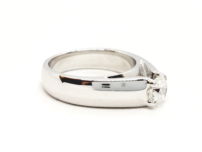 Bague 54 Bague Solitaire Or blanc Diamant 58 Facettes 578738RV