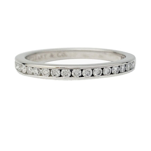Bague 50 Alliance Tiffany & Co. platine et diamant. 58 Facettes 31567