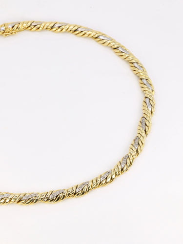 Collier Collier vintage tressé diamants 58 Facettes 739