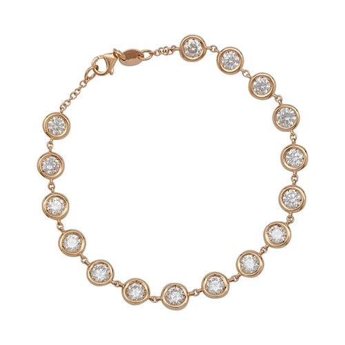 Bracelet Bracelet or rose et diamants. 58 Facettes 31347