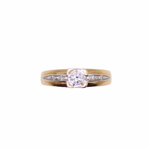 Bague Solitaire diamants or jaune 58 Facettes