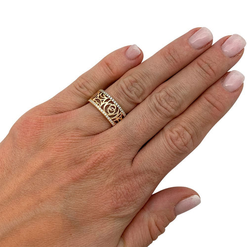 Bague 53 Bague Chanel, "Camélia", en or jaune, diamants. 58 Facettes 31257