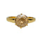 Bague 54 Solitaire or jaune, diamant brun 1,91 cts. 58 Facettes 31293