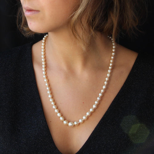 Collier Collier de perles ancien en chute 58 Facettes 16-121
