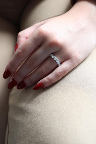 Bague 52 Bague Alliance américaine Or blanc Diamant 58 Facettes 2601194CN