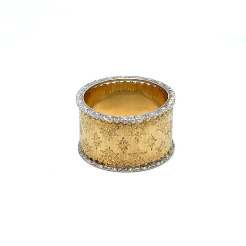 Bague 54-55 Bague en or gravé Mario Buccellati 58 Facettes