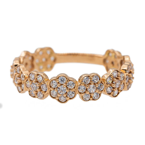 Bague 51 Bague Fleur Or rose Diamant 58 Facettes 2519150CN