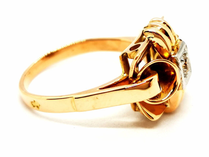 Bague 50 Bague Art déco Or jaune Diamant 58 Facettes 1732355CN
