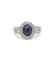Bague 51 / Blanc/Gris / Or 750 Bague Diamants Saphir 58 Facettes 220083R