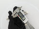Bracelet vintage bracelet HERMES cassiopee 19 cm argent 925 & saphir blanc 58 Facettes 253329
