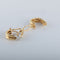 Boucles d'oreilles Demi-créoles Or jaune Diamants 58 Facettes