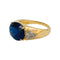 Bague 57 Bague A.Reza en or jaune saphir 6,71 carats et diamants. 58 Facettes 31547