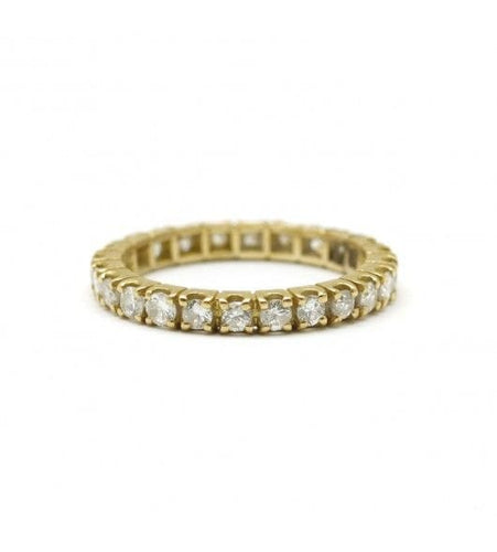 Bague 51 / Jaune / Or 750 Alliance américaine 24 Diamants 58 Facettes 190024R