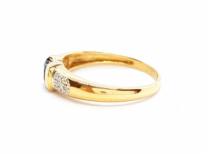 Bague 53 Bague Or jaune Saphir 58 Facettes 06508CD
