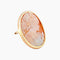 Broche Broche camée or jaune sur coquillage 58 Facettes