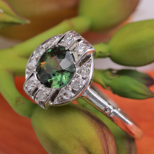 Bague 54 Bague ancienne tourmaline et diamants 58 Facettes 23-174