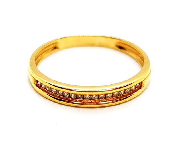 Bague 56 Bague Demie alliance Or jaune Diamant 58 Facettes 1178343CD