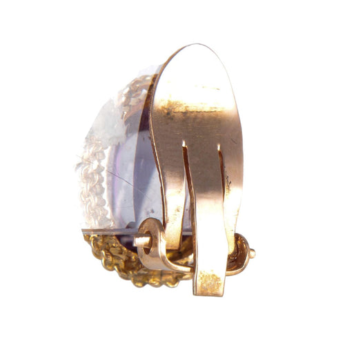 Boucles d'oreilles Boucles d'oreilles Clips Améthystes cabochon 58 Facettes 8386