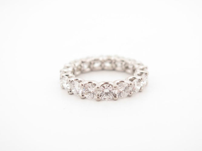 Bague 51 bague alliance americaine platine sertie 17 diamants 3ct 58 Facettes 223699