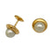 Boucles d'oreilles Puces Cartier, or jaune, perles. 58 Facettes 31872