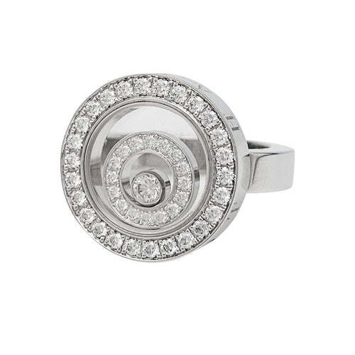 Bague 52 Bague Chopard, "Happy Spirit", or blanc, diamants. 58 Facettes 30990
