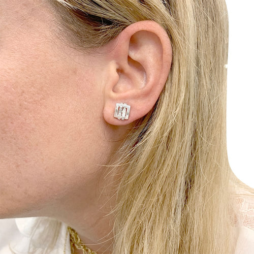 Boucles d'oreilles Boucles d'oreilles Boucheron, "Déchaînée", or blanc, diamants. 58 Facettes 33031