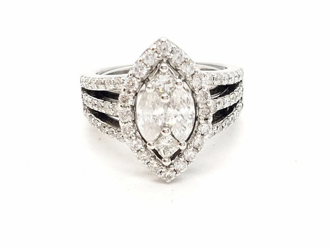 Bague 51 Bague Or blanc Diamant 58 Facettes 578750RV