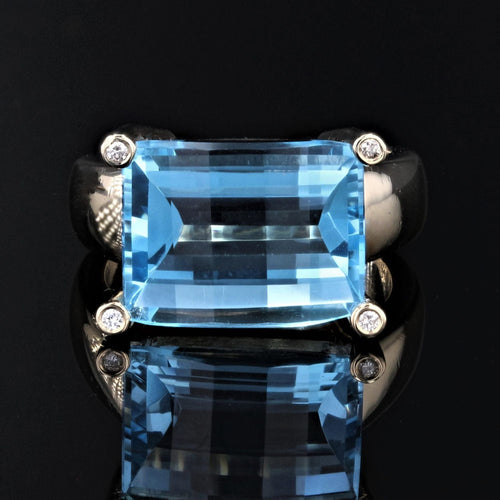 Bague 61 Bague topaze et diamants 58 Facettes 21-134